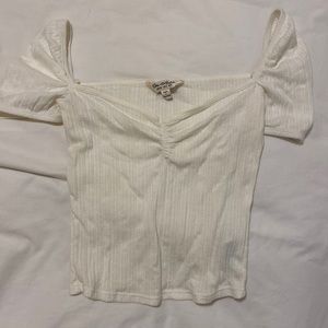 White Capsleeve Shirt